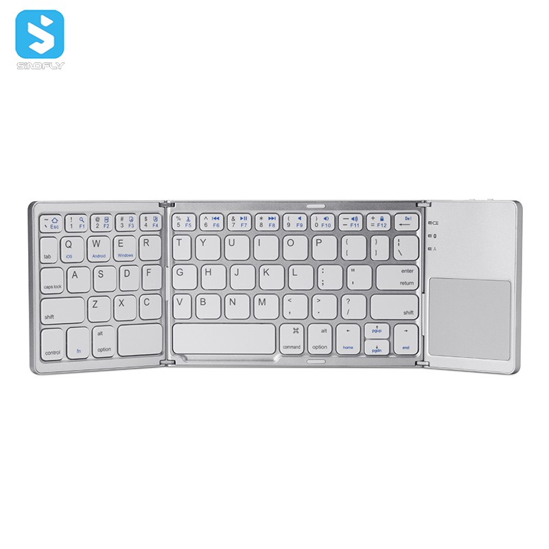 Slim portable wireless keyboard with lithium battery
